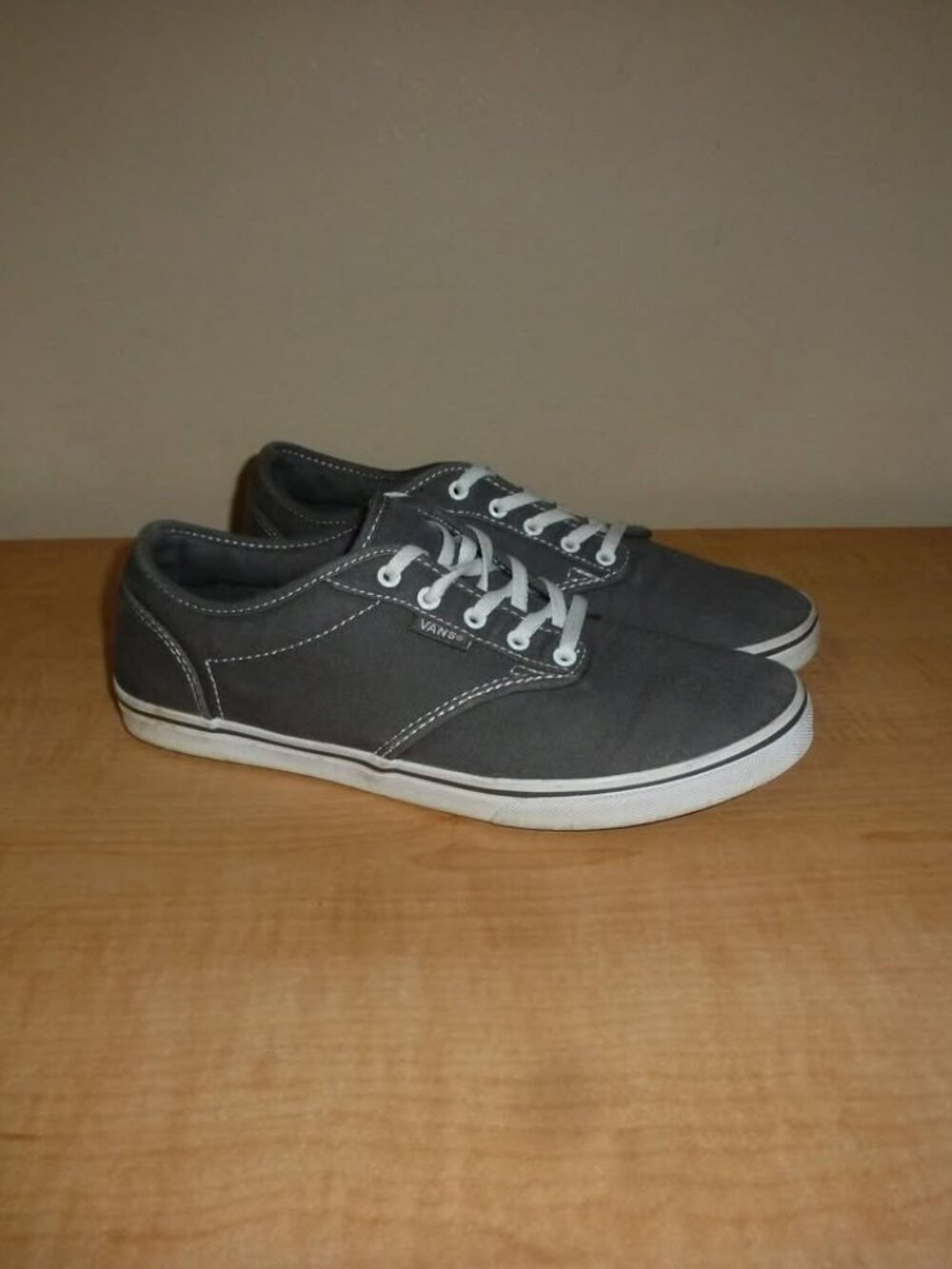 Vans Off the Wall Dark Gray Canvas Sneakers / Shoes - Women SZ 8